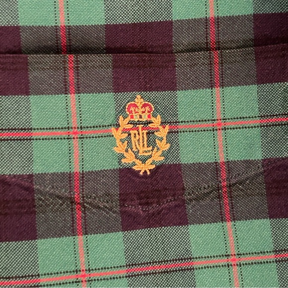 Ralph Lauren Plaid Button Down Long Sleeve Cotton Double L Crest Shirt Medium - Picture 11 of 13